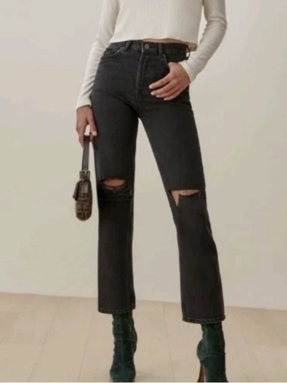 Reformation Cynthia High Rise Straight Jeans - Size 28